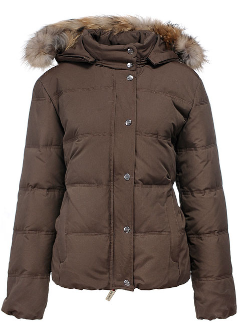 Woolrich Parka Norwegian Fur Jacket Donne COFFEE